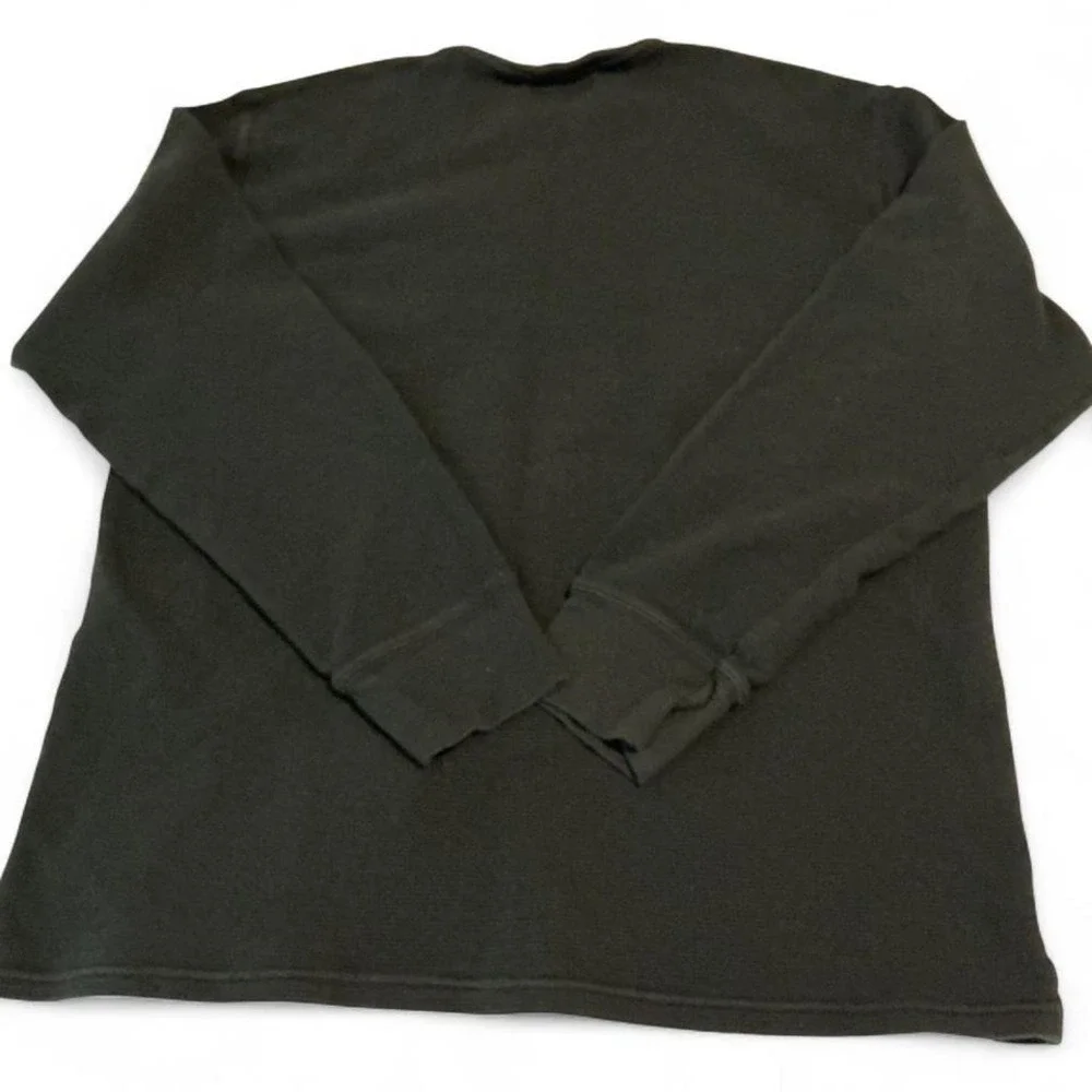 Polo Ralph Lauren Waffle Knit Long Sleeve Shirt Black Red‎ Pony Logo Men L